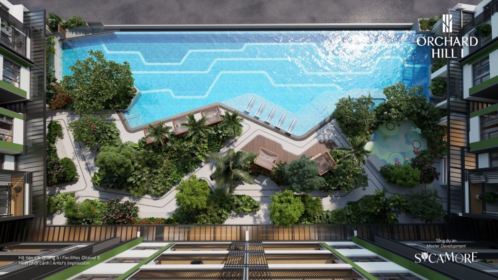 Dự án Căn hộ Orchard Hill CapitaLand - Mở bán đợt đầu, chỉ từ 48 triệu/m2 Hồ bơi orchard hill Sycamore