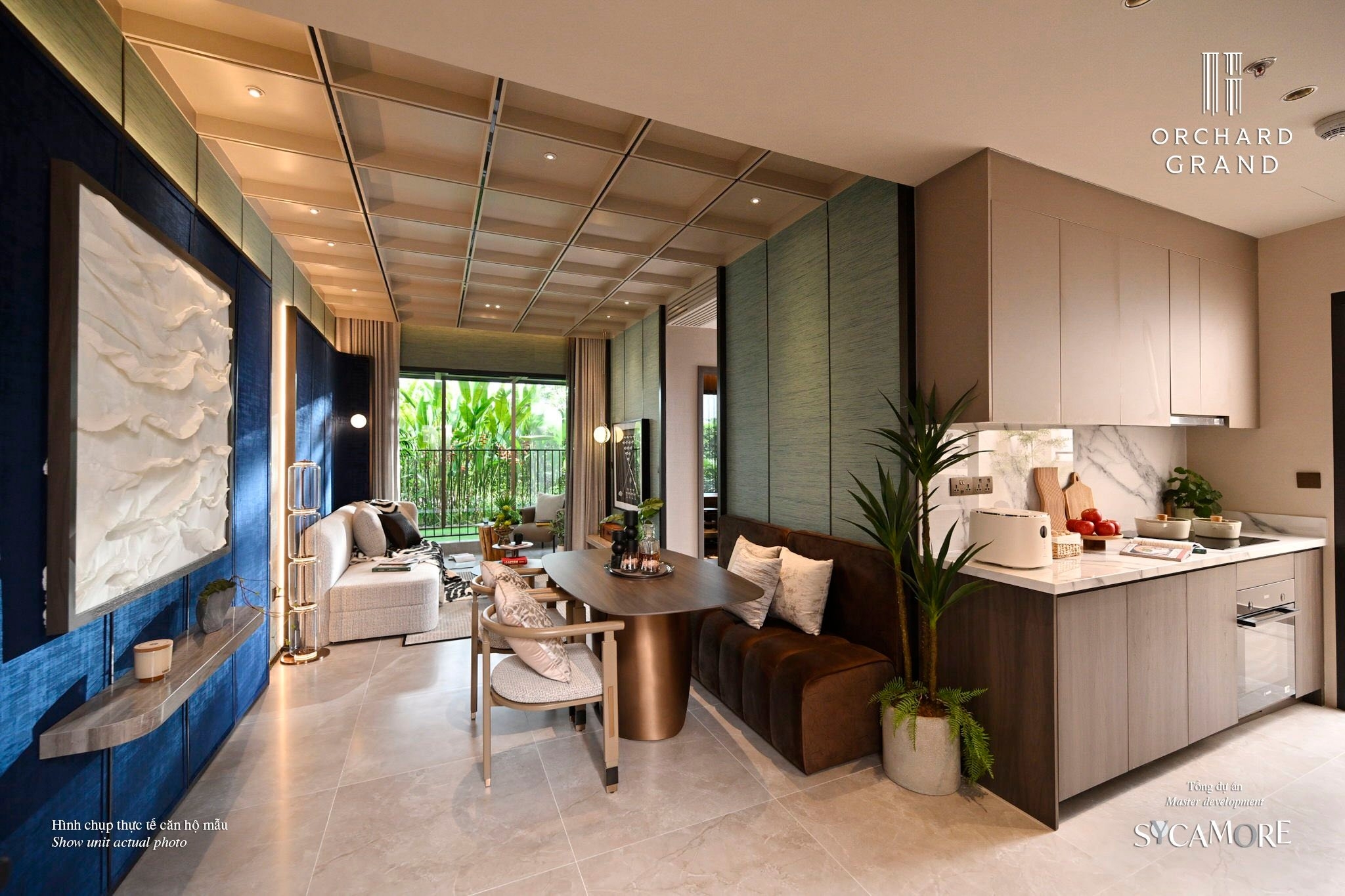 Lợi thế vượt trội Căn hộ Orchard Heights | Sycamore Phòng khách căn hộ mẫu 2PN Ochard Grand
