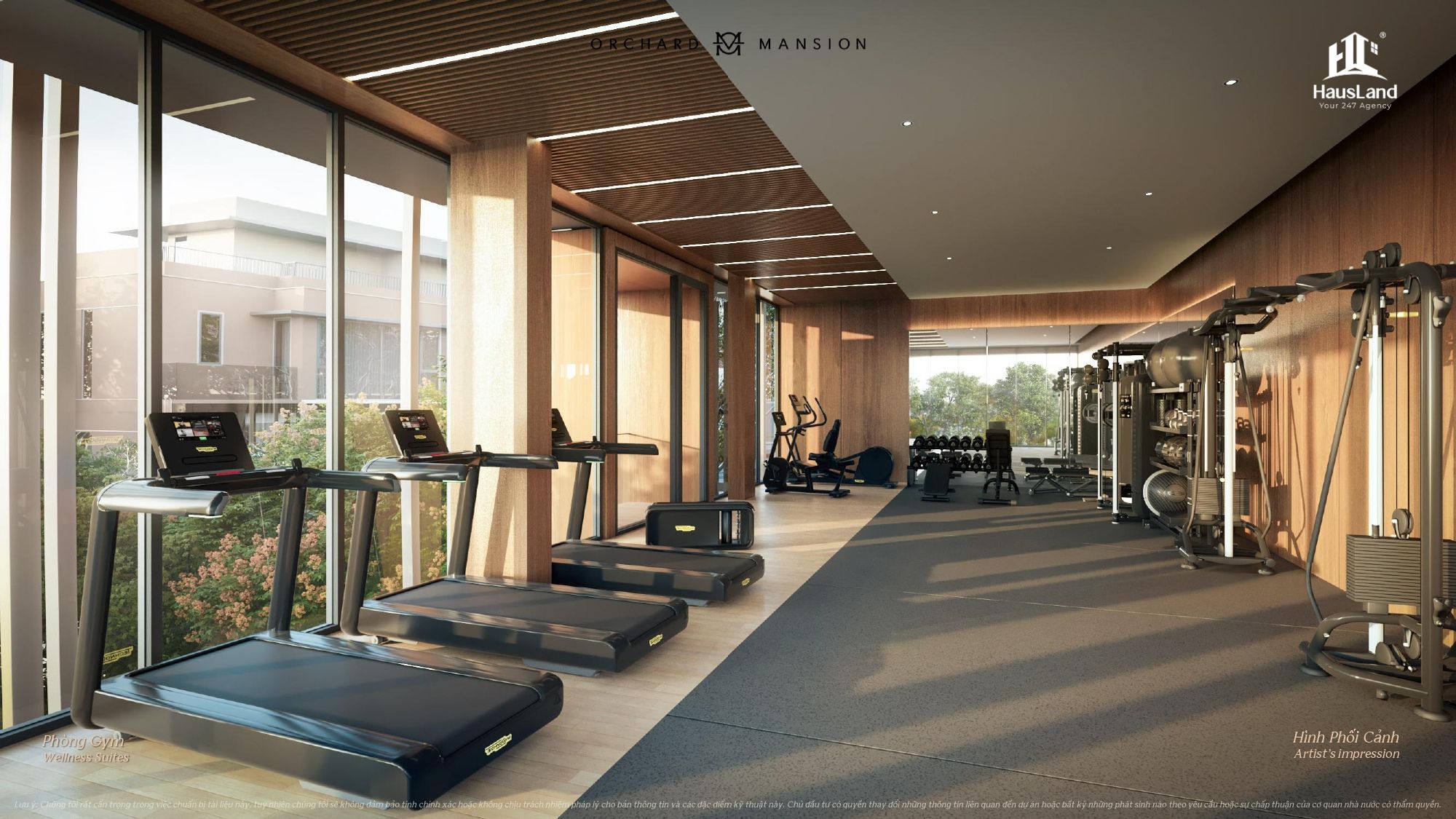 Phòng Gym tại Orchard Mansion 
