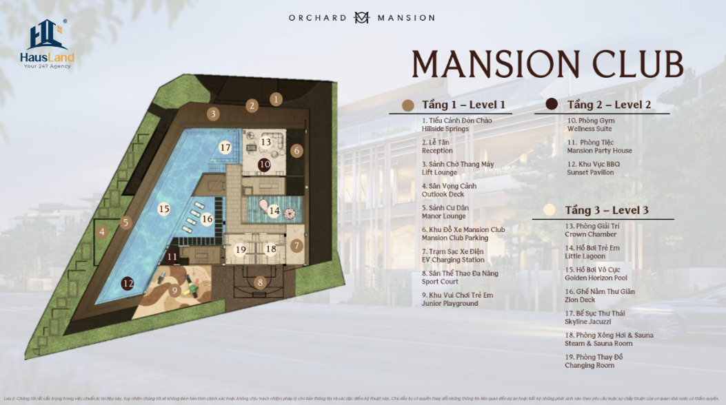 Orchard Mansion – Bộ sưu tập 94 biệt thự giới hạn tại Sycamore Mansion Club Orchard Mansion – Không gian tiện ích nội khu dành cho cư dân