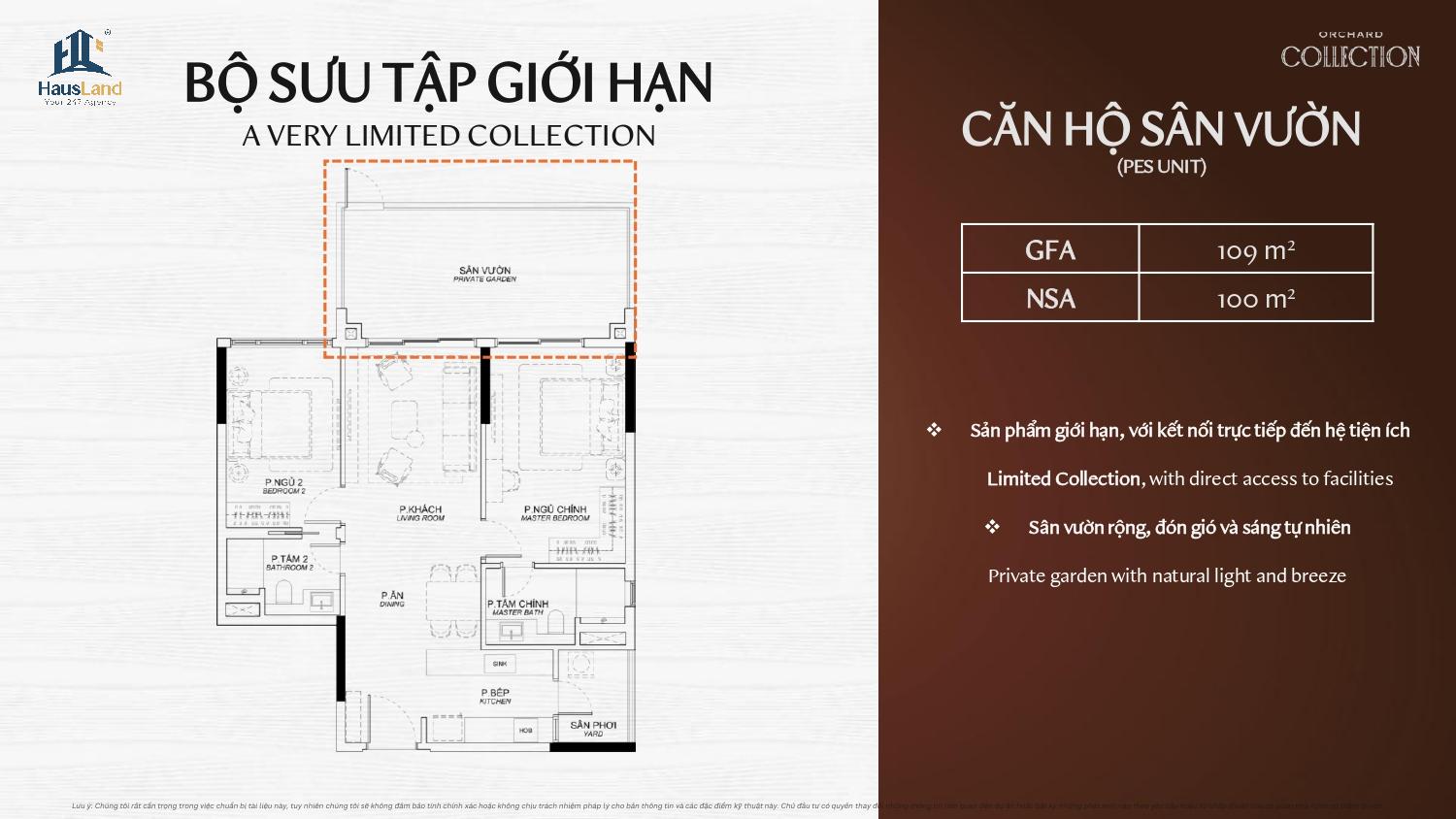 Orchard Mansion – Biệt Thự Compound Giới Hạn & Chuẩn Sống Tinh Hoa Layout căn hộ sân vườn Orchard Collection
